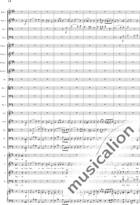Brosig, Moritz
: Fest-Messe: Gloria - Solo>sop/alto/Ten/bajo+Coro>SATB+[Clar2+Fg2]+[Cr2+Trb3+Trp2]+Tp+Org+[Vl2+Vla+Vc+Cb]:14