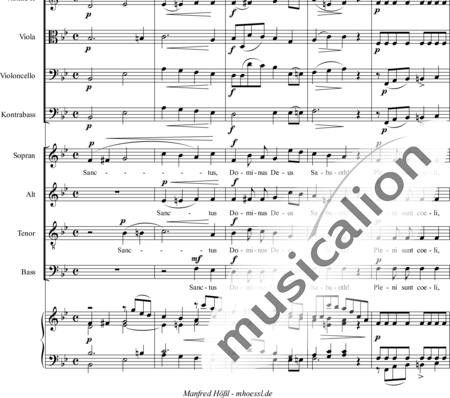 Brosig, Moritz: Messe Nr. 6: Sanctus - Chor>SATB+Oboe+Ob+Pos2+Pk+Org+[Vl2+Vla+Vc+Kb]:1