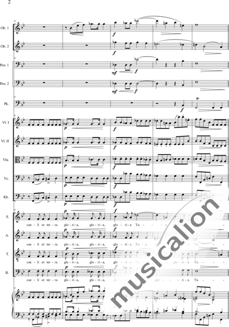 Brosig, Moritz: Messe Nr. 6: Sanctus - Chor>SATB+Oboe+Ob+Pos2+Pk+Org+[Vl2+Vla+Vc+Kb]:2