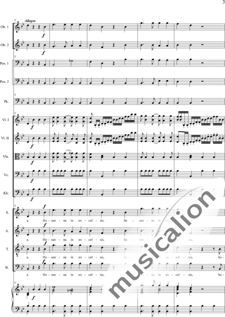 Brosig, Moritz: Messe Nr. 6: Sanctus - Chor>SATB+Oboe+Ob+Pos2+Pk+Org+[Vl2+Vla+Vc+Kb]:3