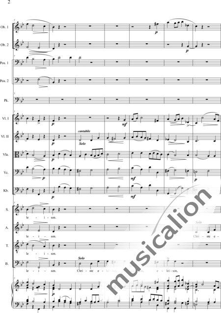Brosig, Moritz: Messe Nr. 6: Kyrie - Solo>Alt/Bass+Chor>SATB+Viola+Ob2+Pos2+Pk+Org+[Vl2+Vc+Kb]:2