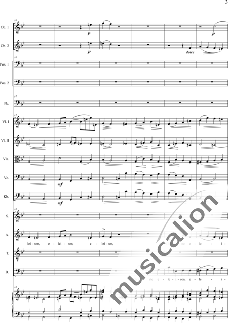 Brosig, Moritz: Messe Nr. 6: Kyrie - Solo>Alt/Bass+Chor>SATB+Viola+Ob2+Pos2+Pk+Org+[Vl2+Vc+Kb]:3