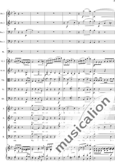Brosig, Moritz: Messe Nr. 6: Kyrie - Solo>Alt/Bass+Chor>SATB+Viola+Ob2+Pos2+Pk+Org+[Vl2+Vc+Kb]:5