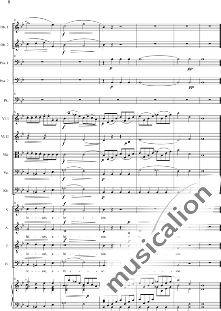 Brosig, Moritz: Messe Nr. 6: Kyrie - Solo>Alt/Bass+Chor>SATB+Viola+Ob2+Pos2+Pk+Org+[Vl2+Vc+Kb]:6