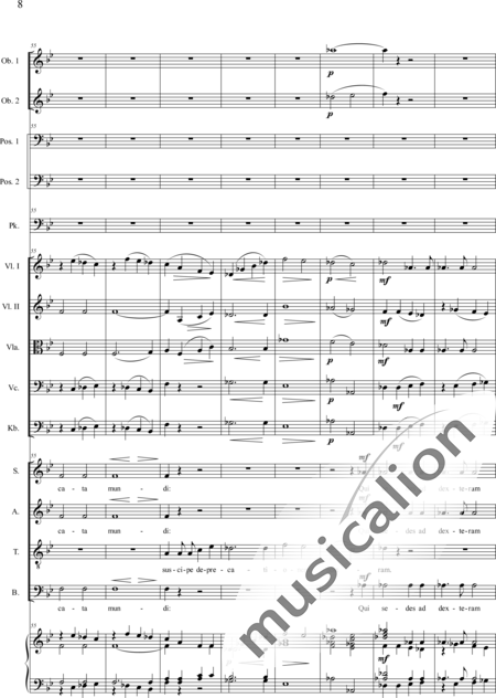 Brosig, Moritz
: Mass No. 6: Gloria - Solo>alto/Ten/bajo+Coro>SATB+Violoncello+Ob2+Trb2+Tp+Org+[Vl2+Vla+Cb]:8