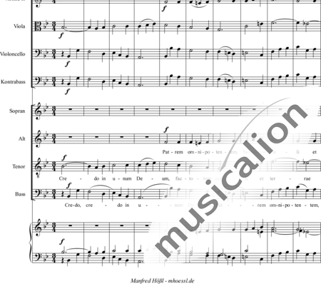 Brosig, Moritz: Messe Nr. 6: Credo - Solo>Sop/Alt/Ten+Chor>SATB+Ob2+Pos2+Pk+Org+[Vl2+Vla+Vc+Kb]:1