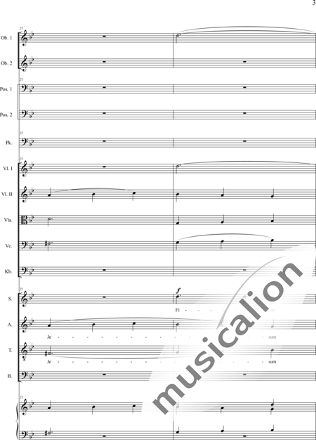 Brosig, Moritz: Messe Nr. 6: Credo - Solo>Sop/Alt/Ten+Chor>SATB+Ob2+Pos2+Pk+Org+[Vl2+Vla+Vc+Kb]:3