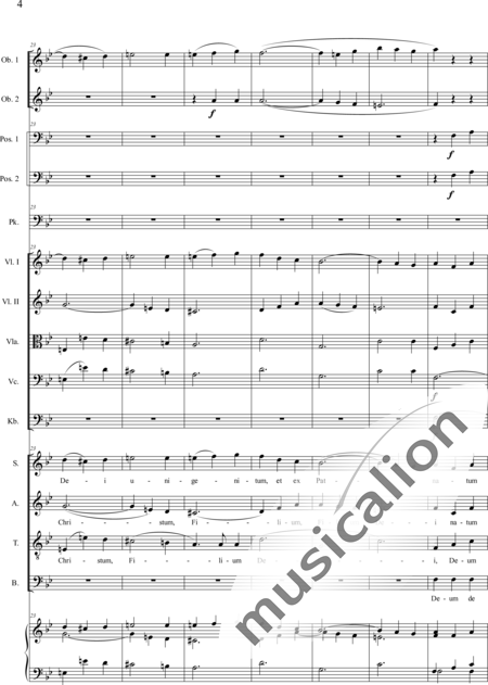 Brosig, Moritz: Messe Nr. 6: Credo - Solo>Sop/Alt/Ten+Chor>SATB+Ob2+Pos2+Pk+Org+[Vl2+Vla+Vc+Kb]:4