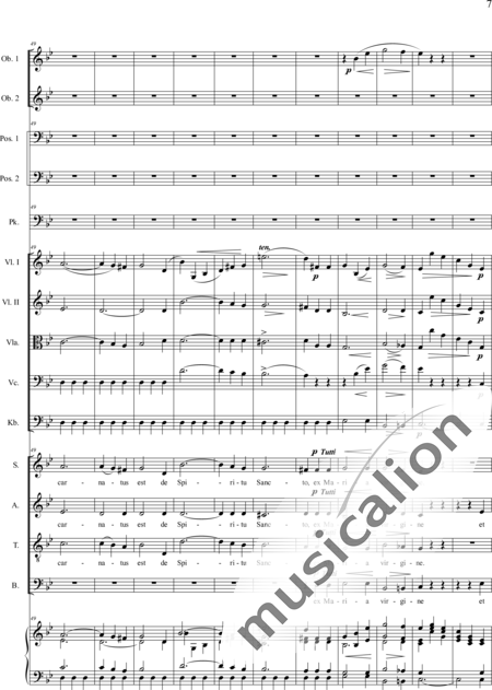 Brosig, Moritz: Messe Nr. 6: Credo - Solo>Sop/Alt/Ten+Chor>SATB+Ob2+Pos2+Pk+Org+[Vl2+Vla+Vc+Kb]:7
