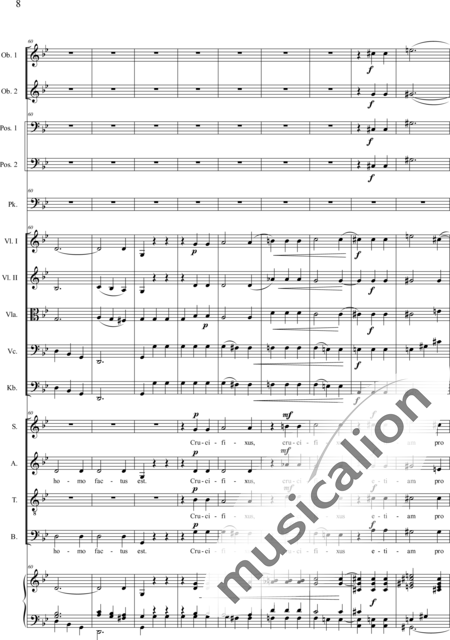 Brosig, Moritz: Messe Nr. 6: Credo - Solo>Sop/Alt/Ten+Chor>SATB+Ob2+Pos2+Pk+Org+[Vl2+Vla+Vc+Kb]:8