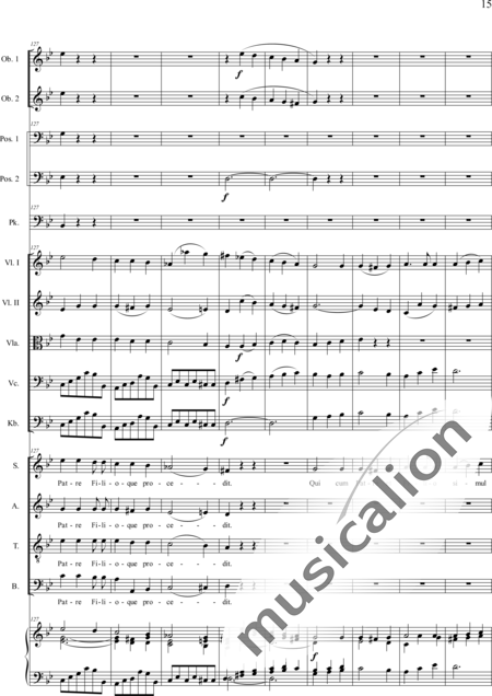Brosig, Moritz: Messe Nr. 6: Credo - Solo>Sop/Alt/Ten+Chor>SATB+Ob2+Pos2+Pk+Org+[Vl2+Vla+Vc+Kb]:15