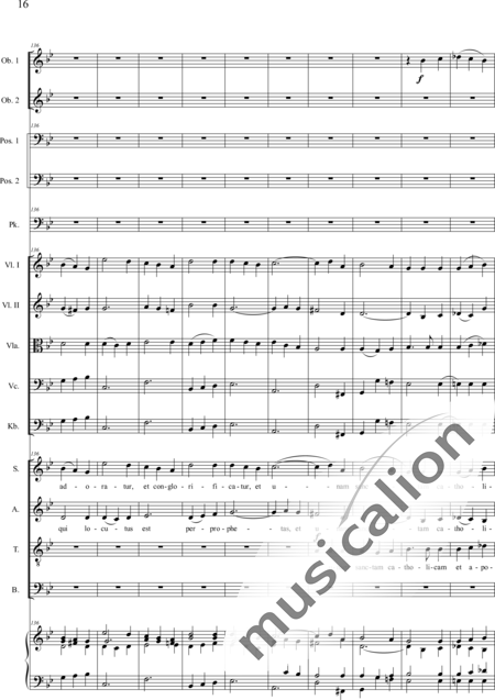 Brosig, Moritz: Messe Nr. 6: Credo - Solo>Sop/Alt/Ten+Chor>SATB+Ob2+Pos2+Pk+Org+[Vl2+Vla+Vc+Kb]:16