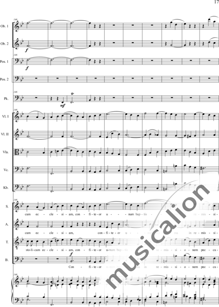 Brosig, Moritz: Messe Nr. 6: Credo - Solo>Sop/Alt/Ten+Chor>SATB+Ob2+Pos2+Pk+Org+[Vl2+Vla+Vc+Kb]:17