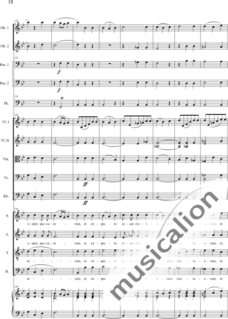 Brosig, Moritz: Messe Nr. 6: Credo - Solo>Sop/Alt/Ten+Chor>SATB+Ob2+Pos2+Pk+Org+[Vl2+Vla+Vc+Kb]:18