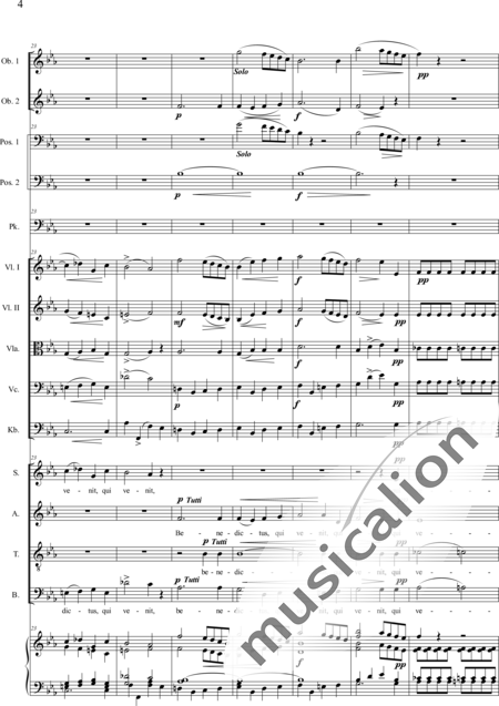 Brosig, Moritz
: Mass No. 6: Benedictus - Solo>sop/Ten/bajo+Coro>SATB+Violoncello+Oboe+Trombón+Ob+Trb+Tp+Org+[Vl2+Vla+Cb]:4