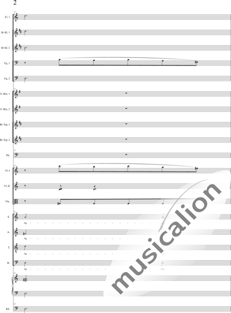 Bühler, Franz: Missa solemnis: Agnus Dei - Chor>SATB+[Fl+KlarB2+Fg2]+[HnF2+TrpB2]+Pk+Org+[Vl2+Vla+Kb]:2