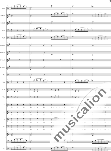 Bühler, Franz: Missa solemnis: Agnus Dei - Chor>SATB+[Fl+KlarB2+Fg2]+[HnF2+TrpB2]+Pk+Org+[Vl2+Vla+Kb]:3
