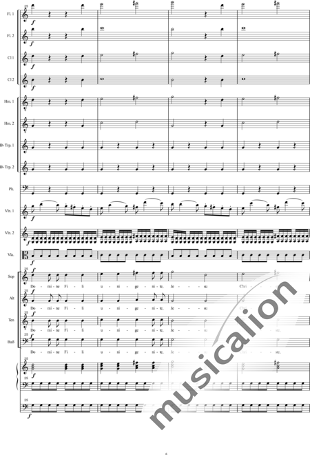 Bühler, Franz: Orgelsolomesse: Gloria - Chor>SATB+[Fl2+Klar2]+[Hn2+TrpB2]+Pk+Org+[Vl2+Vla+Kb]:6