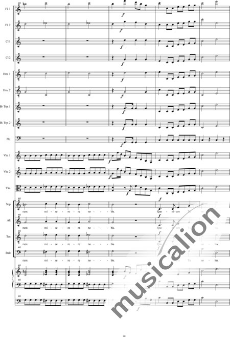 Bühler, Franz: Orgelsolomesse: Gloria - Chor>SATB+[Fl2+Klar2]+[Hn2+TrpB2]+Pk+Org+[Vl2+Vla+Kb]:10