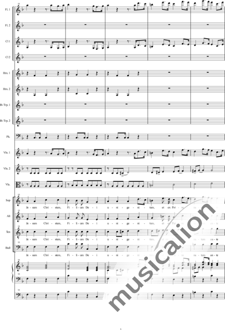 Bühler, Franz: Orgelsolomesse: Credo - Chor>SATB+[Fl2+Klar2]+[Hn2+Trp2]+Pk+Org+[Vl2+Vla+Kb]:3