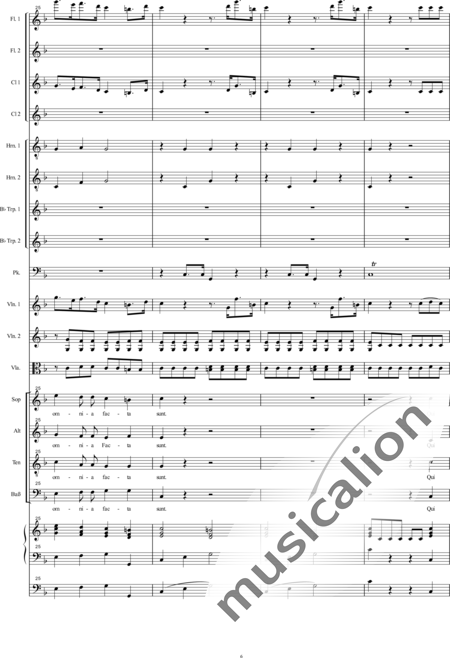 Bühler, Franz: Orgelsolomesse: Credo - Chor>SATB+[Fl2+Klar2]+[Hn2+Trp2]+Pk+Org+[Vl2+Vla+Kb]:6