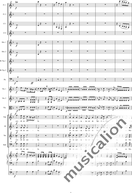 Bühler, Franz: Orgelsolomesse: Credo - Chor>SATB+[Fl2+Klar2]+[Hn2+Trp2]+Pk+Org+[Vl2+Vla+Kb]:8