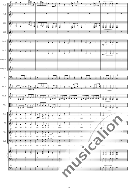 Bühler, Franz: Orgelsolomesse: Credo - Chor>SATB+[Fl2+Klar2]+[Hn2+Trp2]+Pk+Org+[Vl2+Vla+Kb]:13