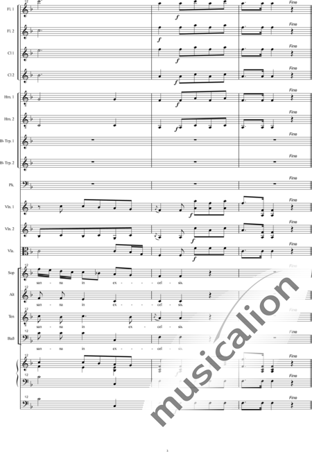 Bühler, Franz: Orgelsolomesse: Benedictus II - Chor>SATB+[Fl2+Klar2]+[Hn2+Trp2]+Pk+Org+[Vl2+Vla+Kb]:3