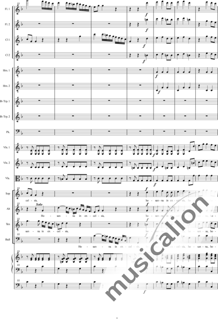 Bühler, Franz: Orgelsolomesse: Benedictus II - Chor>SATB+[Fl2+Klar2]+[Hn2+Trp2]+Pk+Org+[Vl2+Vla+Kb]:5