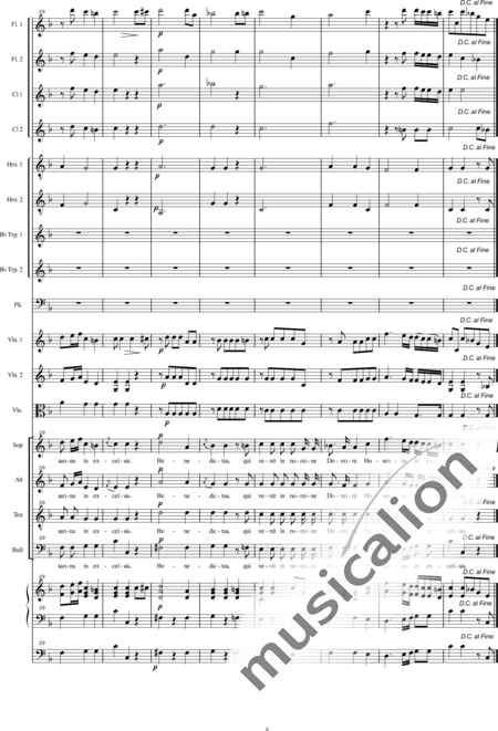 Bühler, Franz: Orgelsolomesse: Benedictus II - Chor>SATB+[Fl2+Klar2]+[Hn2+Trp2]+Pk+Org+[Vl2+Vla+Kb]:6