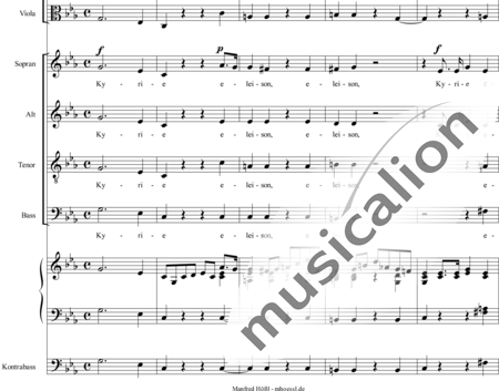 Brosig, Moritz: Missa in C: Kyrie - Chor>SATB+HnC2+Org+[Vl2+Vla+Kb]:1