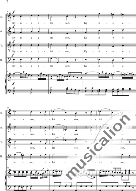 Dedler, Rochus: Missa I in C, Orgelpartitur - Solo>Sop/Alt/Bass+Chor>SATB+Org:2