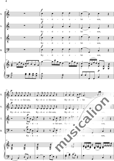 Dedler, Rochus: Missa I in C, Orgelpartitur - Solo>Sop/Alt/Bass+Chor>SATB+Org:4