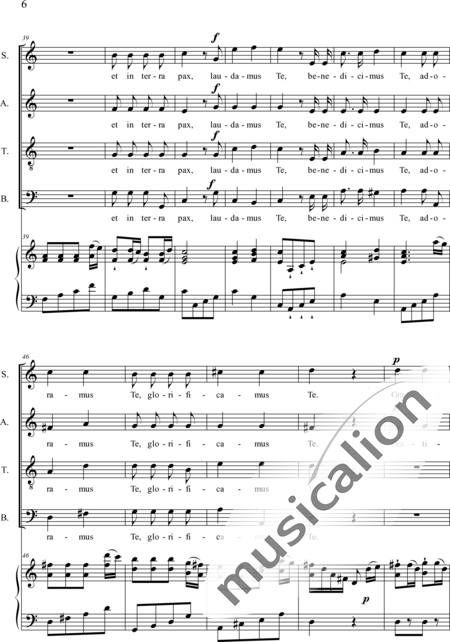 Dedler, Rochus: Missa I in C, Orgelpartitur - Solo>Sop/Alt/Bass+Chor>SATB+Org:6