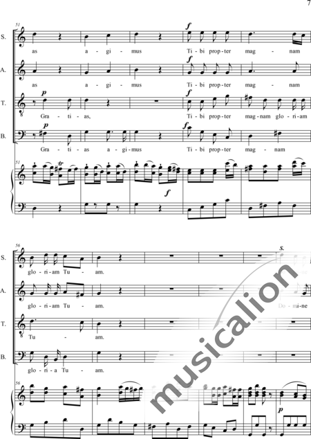 Dedler, Rochus: Missa I in C, Orgelpartitur - Solo>Sop/Alt/Bass+Chor>SATB+Org:7