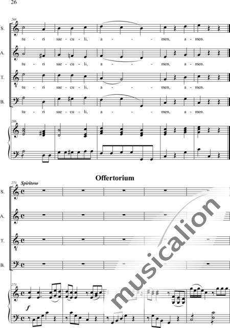 Dedler, Rochus: Missa I in C, Orgelpartitur - Solo>Sop/Alt/Bass+Chor>SATB+Org:26