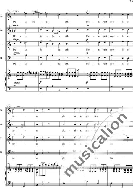 Dedler, Rochus: Missa I in C, Orgelpartitur - Solo>Sop/Alt/Bass+Chor>SATB+Org:35