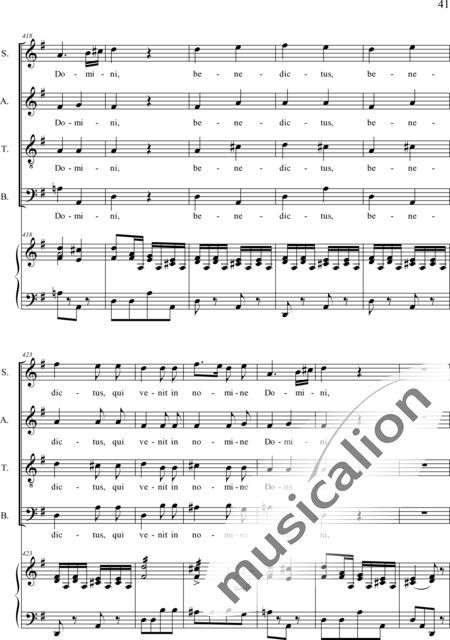Dedler, Rochus: Missa I in C, Orgelpartitur - Solo>Sop/Alt/Bass+Chor>SATB+Org:41