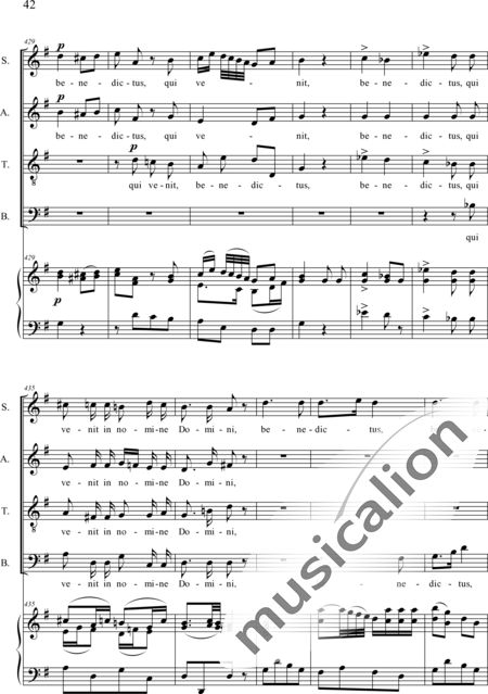 Dedler, Rochus: Missa I in C, Orgelpartitur - Solo>Sop/Alt/Bass+Chor>SATB+Org:42