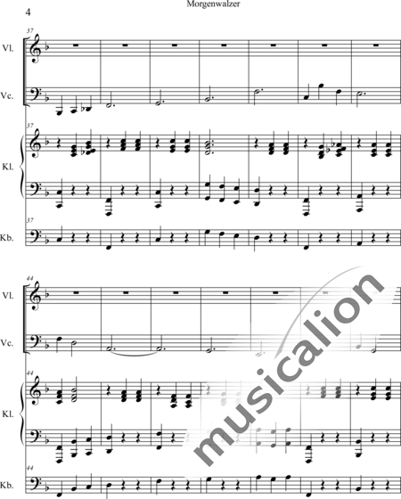 Weidner, Herb: Morgenwalzer - Violine+Kl+[Vc+Kb]:4