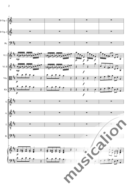 Camerloher, Placidus von
: Missa Solemnis in D: Gloria - Coro>SATB+Trp2+Tp+Org+[Vl2+Vla+Cb]:2