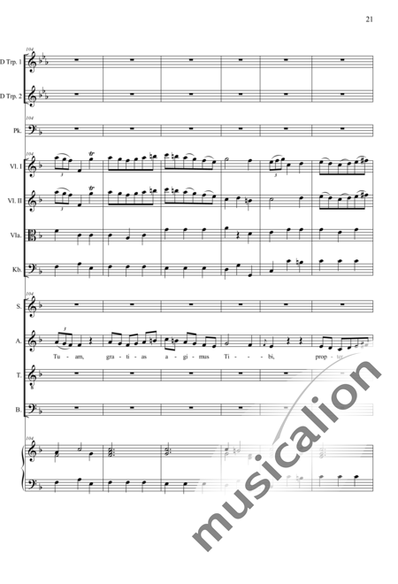 Camerloher, Placidus von
: Missa Solemnis in D: Gloria - Coro>SATB+Trp2+Tp+Org+[Vl2+Vla+Cb]:21