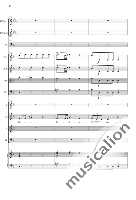 Camerloher, Placidus von
: Missa Solemnis in D: Gloria - Coro>SATB+Trp2+Tp+Org+[Vl2+Vla+Cb]:30