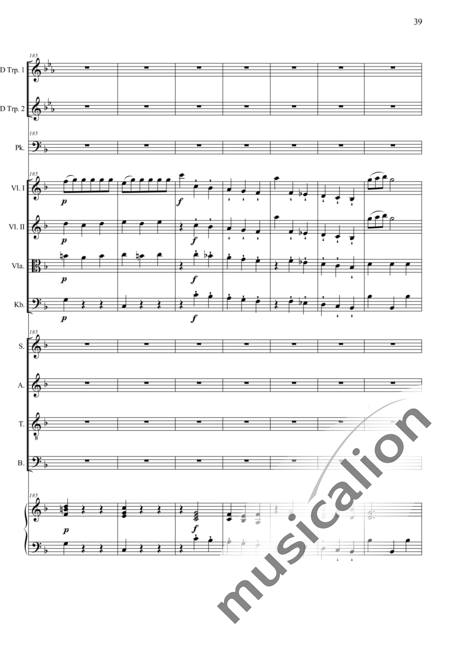 Camerloher, Placidus von
: Missa Solemnis in D: Gloria - Coro>SATB+Trp2+Tp+Org+[Vl2+Vla+Cb]:39