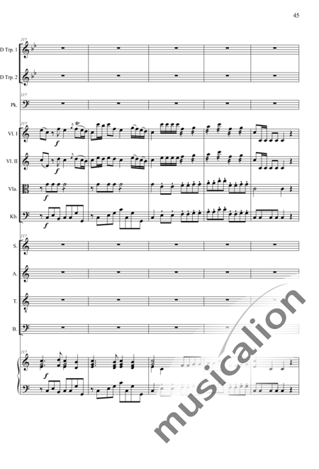 Camerloher, Placidus von
: Missa Solemnis in D: Gloria - Coro>SATB+Trp2+Tp+Org+[Vl2+Vla+Cb]:45