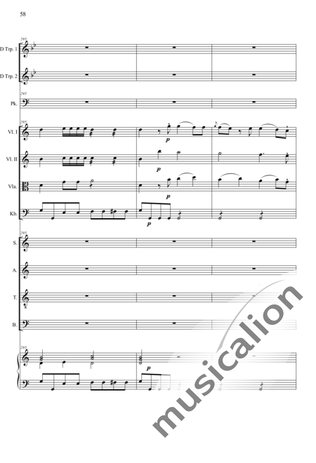 Camerloher, Placidus von
: Missa Solemnis in D: Gloria - Coro>SATB+Trp2+Tp+Org+[Vl2+Vla+Cb]:58