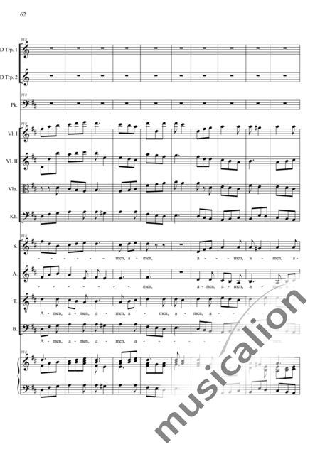 Camerloher, Placidus von
: Missa Solemnis in D: Gloria - Coro>SATB+Trp2+Tp+Org+[Vl2+Vla+Cb]:62