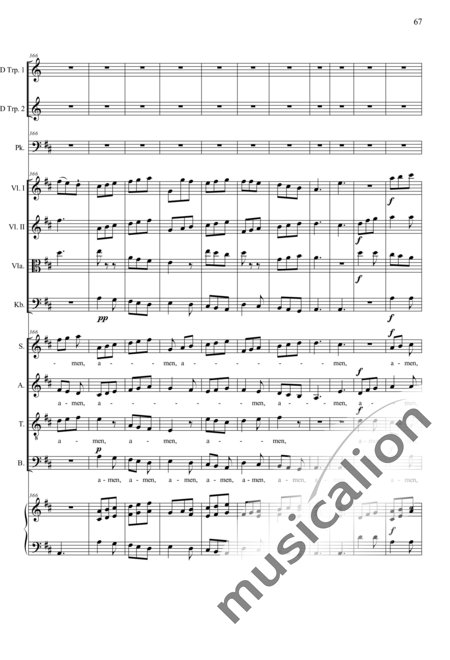Camerloher, Placidus von
: Missa Solemnis in D: Gloria - Coro>SATB+Trp2+Tp+Org+[Vl2+Vla+Cb]:67