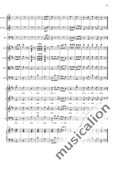 Camerloher, Placidus von
: Missa Solemnis in D: Gloria - Coro>SATB+Trp2+Tp+Org+[Vl2+Vla+Cb]:71