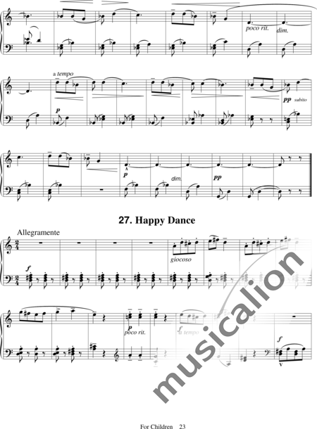 Bartók, Béla: For Children,  Book 1 - Piano:23